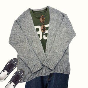 Urban Outfitters Chunky Grey Wide Knit Cardigan Size M
